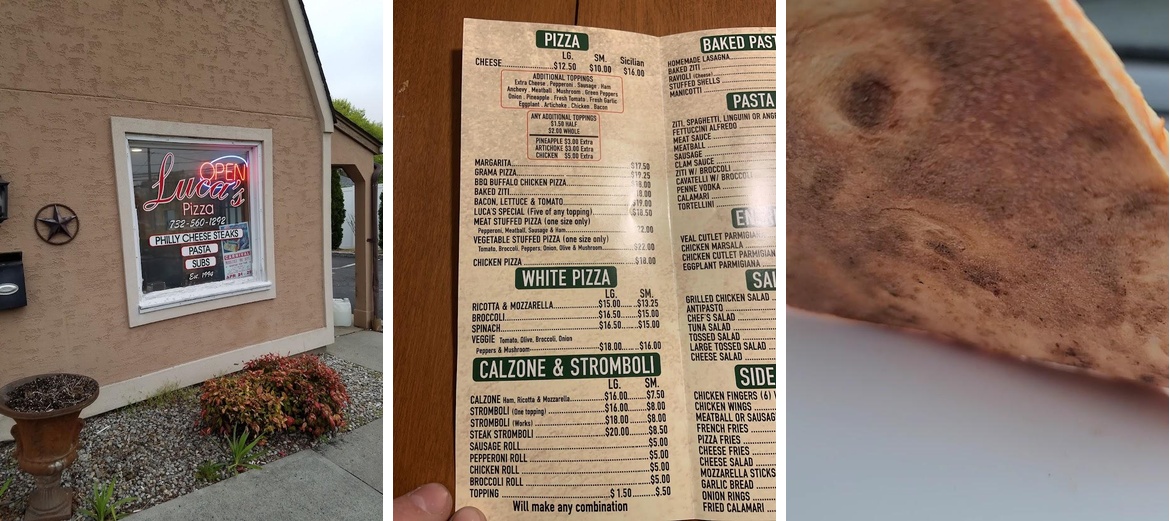 Luca's Pizza Menu